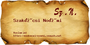 Szakácsi Noémi névjegykártya